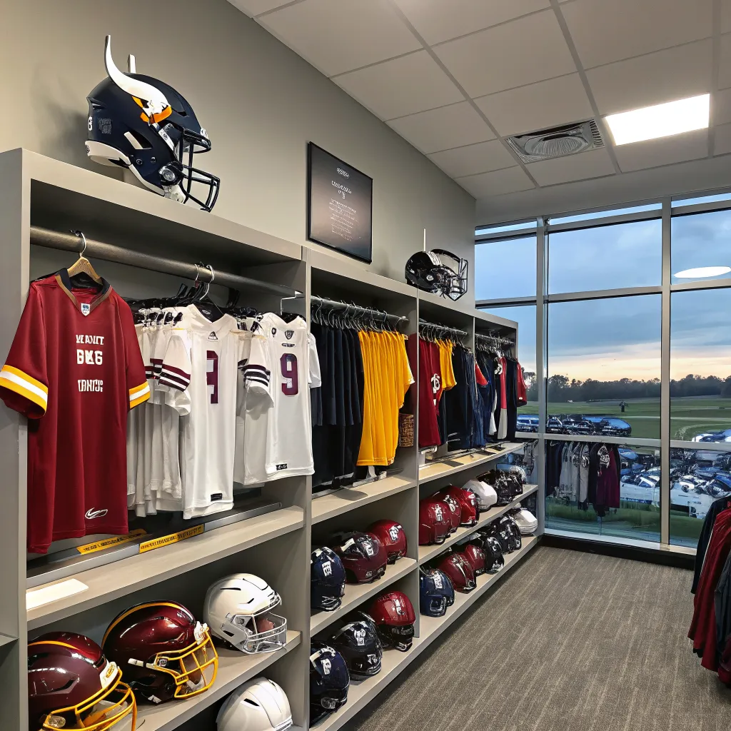 Football gear store team support